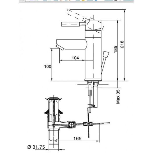 Vòi Rửa Lavabo Inax LFV-8000S Nóng Lạnh